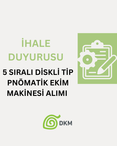 5 Sıralı Diskli Tip Pnömatik Ekim Makinesi Alımı İhale Duyurusu
