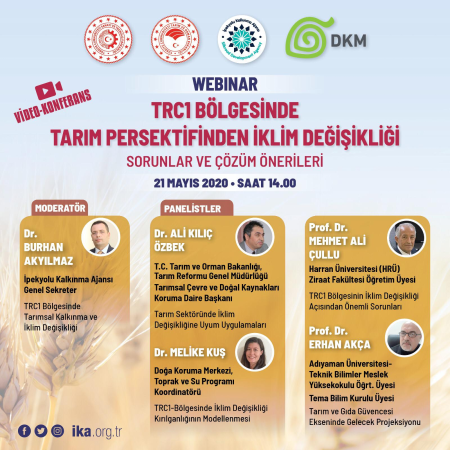 TRC1 Bölgesi’nde Tarım Perspektifinden İklim Değişikliği Sorunlar ve Çözüm Önerileri webinarını kaçırmayın!